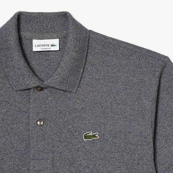 LACOSTE Classic Chine Platinum Short Sleev Polo Shirt Size 40/8 - Picture 5 of 9